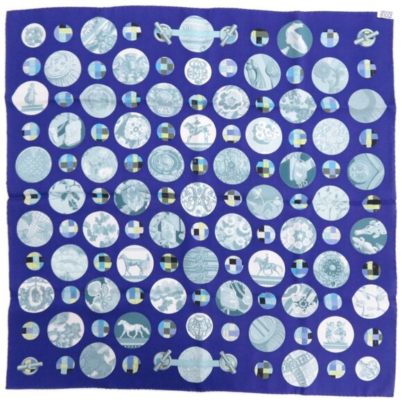 HERMES Authentic Black Silk Scarf - Picture 2 of 4